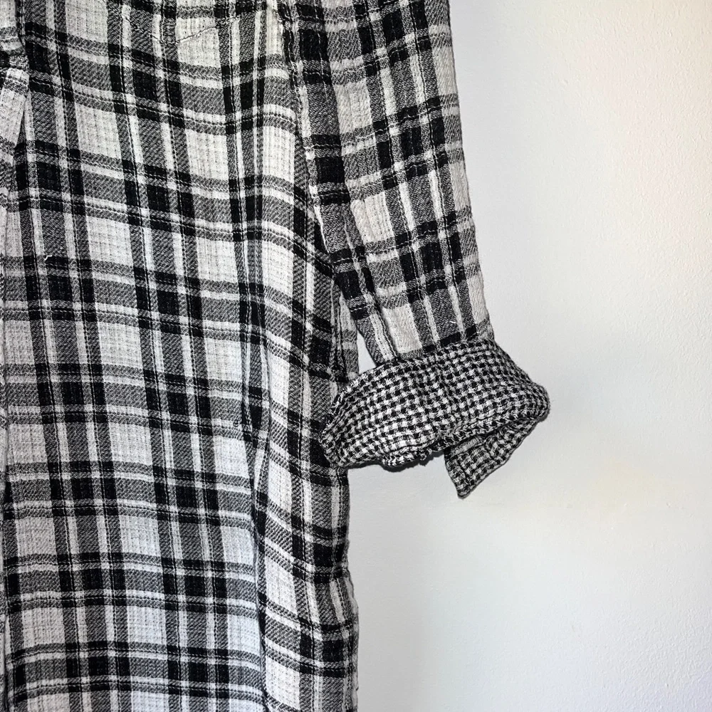 Madewell Double Gauze Plaid Shirtdress